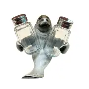 Gray Manatee Salt and Pepper Holder Set