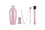 5pc Tempa Aurora 550ml Cocktail Mixer Set w Jigger Tong Spoon Muddler Blush