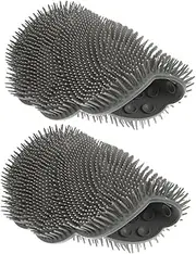 HAKIDZEL 2pcs Anti-slip Bathtub Mat Back Scratcher for Shower Massager Mat Foot Cleaner Exfoliating Body Scrubber