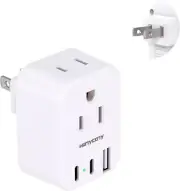 US to Japan Plug Adapter, Japan Power Travel Adpter with 2 Outlets 3 USB Ports2