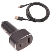 For Galaxy A13/A23/A53 6ft USB-C Cable 36W PD Fast Car Charger 2-Port Long Cord