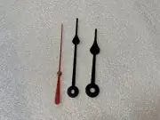 Clock Spade Hands for Quartz Battery Movements + Second Hand fits 7-8" Dial
