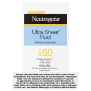 Neutrogena Ultra Sheer Face Fluid Sunscreen SPF50 40ml