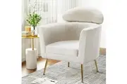 Artiss Armchair Boucle Fabric White Yoli