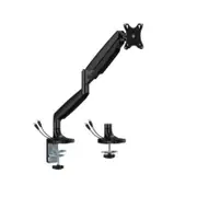 BrateckLDT82-C012UC SINGLE SCREEN HEAVY-DUTY GAS SPRING MONITOR ARM WITH USB PORTS For most 17'~45' Monitors, Matte Black(New)