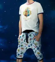 PETER ALEXANDER MENS HARRY POTTER HOGWARTS TOP DROP CROTCH SHORTS SET $139.90 L