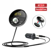 Bluetooth Adapter Car Handsfree Kit BT 5.0 Audio Receiver Carkit FM Transmitter