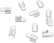 [AKOAK] Akak Store 6 Pcs Sterling Silver Necklace/Cord Crimp End Tips Jewelry Caps Beads