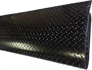 Waterproof Rubber Flooring Roll, Diamond Embossed Garage Mats for Floor, Non Slip Floor Mats Easy to Clean & Cut, Industry Gym Floor Rubber Mat, Custom Size(1.5 x 1.8 Meter/4.9 x