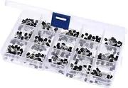 KICHOUSE 15 Types To-92 Assortment Kit High-Dielectric Strength Fast Switching Speeds Perfect for DIY