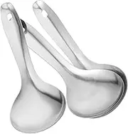 NOLITOY 3Pcs Stainless Steel Rice Spoon Lightweight Non Stick Cooking Utensils Kitchen Gadget for Easy Serving Storage for Home Outdoor Use