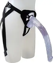 ZBWWBZZ SM Strap-On Dildos, Penis 40cm Silicone Strap-On Dildos with Suction Cup Extra Long XXL Dildo Adjustable Strap-On Penis for Women Men Lesbians Sex Toys(Blue)