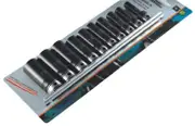 Dual Action 11141001 - Socket Set Thinwall 3/8" Drive 10 Piece Rail Metric Deep