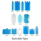 6x Ice Packs Freezer Blocks for Cool Bag Cool Box Ice Box Ice Boards Portable