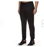 Pants jogger mens new size 3XL mesh AND1 polyester elastic waist 48-50" black