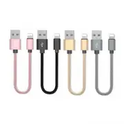 20CM Short Braided USB Cable Fast Charging Cord for iPhone XS 8 7 6 Plus 5