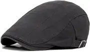 [FASHIXD] Mens Cotton Flat Cap Newsboy Hats for Men Breathable Flat Cap Hat [All Senson]