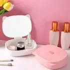ABS Cat Ear Storage Box Foldable Makeup Organizer Box Student Dormitory