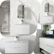 750mm Otti Noosa Plywood Vanity Matte White Polyurethane Plywood Vanity
