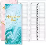2 Pieces Undated Appointment Book Schedule Day Planner Salon Book 2025 Hairstyli