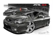 Ute BF XR8 UTE BF XR8 FALCON UTE EGO A2 FRAMED PRINT (FT182C)
