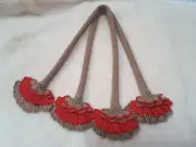 Handle Cover Crochet Handmade for bag Neverfull mm gm light brown red color