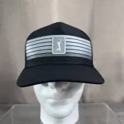 PGA Tour Golf Pro Series Cap 2 Tone Black Gray Adjustable Snapback Hat NWT OSFM