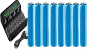 [Combo] 8 Pack 18650 3.7V Rechargeable Batteries + Charger - Lithium Li-Ion 3600mAh