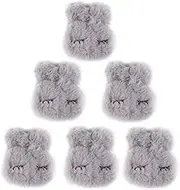 Duvet Clips 6 Pcs Cotton Rabbit Quilt Cover Pins Non-Slip Comforters Quilt Fixer Duvet Fasteners Grippers Anti-Movement Bed Quilt Clamps Sheet Quilt Holder Clips for Socks Curtains Quilt Cover, Grey