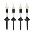 Eletric Candlestick Dusk To Dawn Sensor Solar Powered Candle Warm White Lig