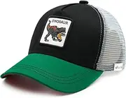 [MINYJHZ] Toddler Dinosaur Trucker Hats for Boys and Girls, Snapback Mesh Baseball Cap for Kids Ages 2-6