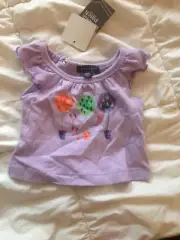 PUMPKIN PATCH SUMMER CARNIVAL IRIS FLUTTER TEE BNWT SZ NEW BORN Acc582