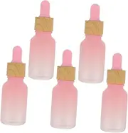VICASKY 5pcs Glass Dropper Vials Travel Perfume Bottles for Essential Oils Cosmetic Liquids Makeup Portable Serum Containers for Sampling Accurate Application