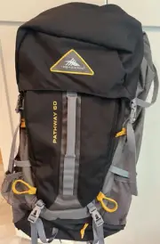 High Sierra Pathway 60 Frame Hiking Backpack Black/Slate/Gold 60L EZ Adjustable