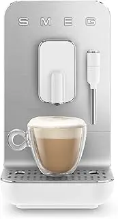 [Smeg] BCC02WHMAU 50's Style White Automatic Espresso Coffee Machine + Frother Designed in Italy 19 Bar Pressure 150g Capacity 6 Beverage Function