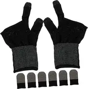 KONTONTY 1 Set Ultra Thin Phone Game Finger Sleeves Sweat Touchscreen Gaming Gloves Thumb Covers Breathable Comfortable for Mobile Gaming Portable Skin Friendly