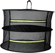 BESPORTBLE Folding Herb Drying Rack Hanging Mesh Dry Net Zipper Two-layer Drying Mesh