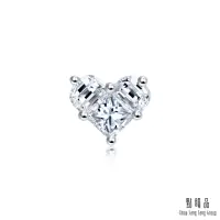 在飛比找momo購物網優惠-【點睛品】Lady Heart 甜美的心形 18K金鑽石耳環