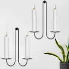 2Pcs Wall Candle Holders Armed Wall Candle Sconce Holder Symmetric Iron Hanging░