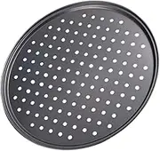 Perforated Pizza Pan Tray Non Stick Carbon Steel Baking Pan for Oven High Temperature Resistant with Airflow for Baking Soft Pizzas