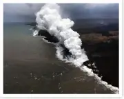 Kilauea Volcano Aerial View Showing 2 Ocean Entries 2018 Silver Halide Photo