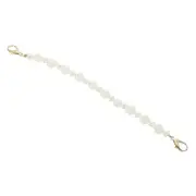 Imitation Pearl Bead Purse Chain 10" for Handbag Making, Light Gold