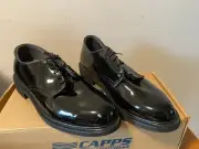Army USAF Colonel Black High Gloss Low Quarter Men Size 8.5-E Capps Shoes 72132