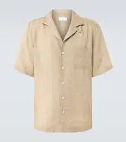 [Lardini] Lardini Linen bowling shirt UK 16 beige