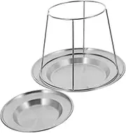 NOLITOY Stainless Steel Cupcake Stand Tiered Serving Stand Elegant and Large Platter for Seafood Oysters Crawfish Veggies Fruits Salads 17cm 26cm