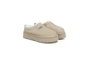 AUSTRALIAN SHEPHERD UGG Slippers Sheepskin Wool Ankle Platform Tazzy Ventus Sand