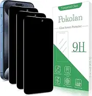 Pokolan 3 Pack Privacy Screen Protector for iPhone 15 Pro Max, 15 Plus, Anti Spy Tempered Glass, 9H Hardness, Case Friendly, Anti Scratch, Bubble Free, Easy to Install