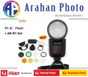 Godox V1 Round Head Flash for Canon+ AK-R1 set(Aus ABN Tax Invoice/1yr Warranty)