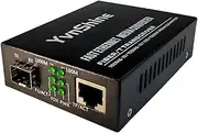 1.25G Fiber Ethernet Media Converter, Gigabit SFP Slot to RJ45, Fiber to Ethernet with Auto-Negotiation, Plug & Play, Super Compatibility, Metal Case