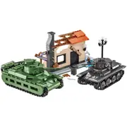 WW2 - Matilda II & Panzer 38 (T) Diorama, 1008 Pieces